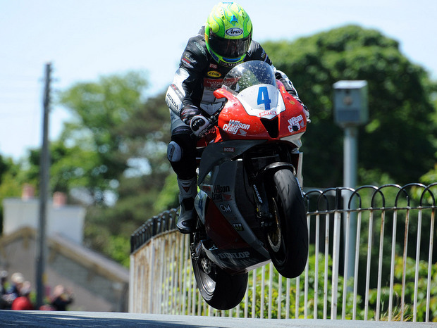 Cameron Donald in action at the Isle of Man TT